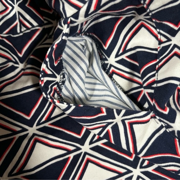 Merona Shorts Geometric Triangles Patriotic Nautical Americana Women's Size 14 - Picture 7 of 13